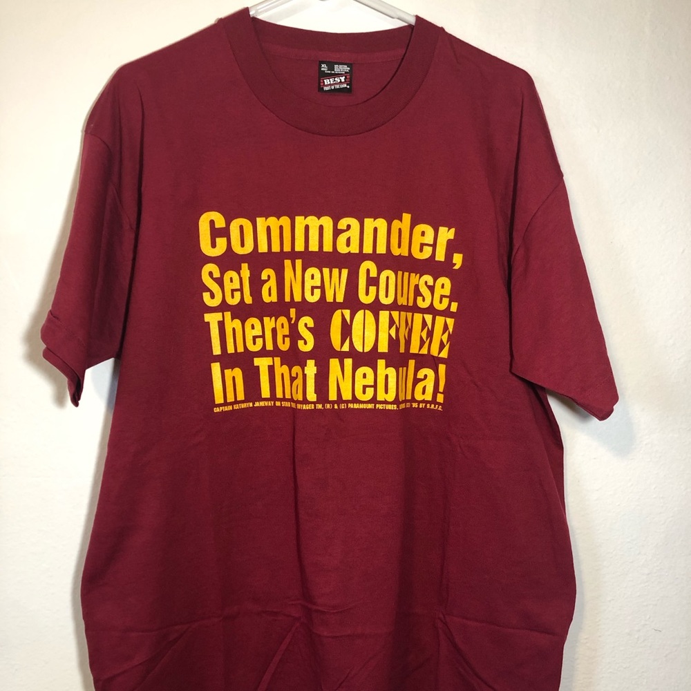 Vintage 1995 Star Trek coffee in that nebula shirt